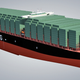 Illustration for article titled Worlds Largest Container Ship Has Four Football Fields of Deck Space